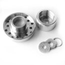 PREIS-TIPP:  YERD Lagerverkaufs-Edition TAIFUN MINI, gefräster Voll-Aluminium Multi-Fadenkopf.  für 2-8 (16) Doppel-Mähfäden, Fadenbürste mit leicht abschraubbarem Fadenträger, Mähkopf inkl. Adpater und 8 Mähfäden