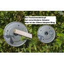 Innovativer YERD EDITION Aluminium-Fadenkopf EASY-CHANGE mit Schnell-Einfädelung, für 2 Freischneider-Fäden, Mähkopf  inkl. Adpater für 20mm und 25,4mm Freischneiderköpfe aller Marken