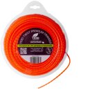 Gedrehter Mähfaden 3mm (diagonal Durchmesser): 74m YERD Premium-Line Trimmerfaden TWIST für Freischneider, hochwertiges Polyamid, aggressive 3D Vierkant-Schneidecken, leiser durch gedrehte Form