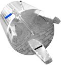 Edelstahl Branntwein-Tank / Edelstahl-Fass 200 Liter Inhalt, mit Domdeckel und Füßen, inkl. Hahn 3/4 Zoll, Restauslauf 1 Zoll, Zottel Tank made in EU (versandkostenfrei)*