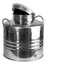 Edelstahlkanne   / Edelstahlbehälter mit Deckel - luftdicht: 30 Liter Inhalt gebördelt OHNE Edelstahlauslaufhahn