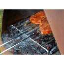 Gartenkamin mit Schornstein: YERD Denver XM+ aus echtem Cortenstahl inkl. Grill-Rost Set, Denver BBQ 125cm mit 100cm Rohr-Verlängerung (Versand kostenlos)