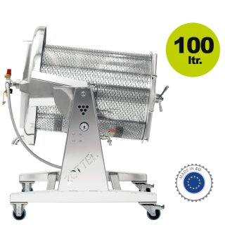 High-End Hydropresse / Obstpresse Edelstahl: Zottel Apfelpresse / Beerenpresse HPE100k, Wasserdruck-Presse mit 100 Liter Inhalt, Presskorb kippbar, hoch glänzendes Finish durch elektro-polierten Edelstahl (versandkostenfrei)*