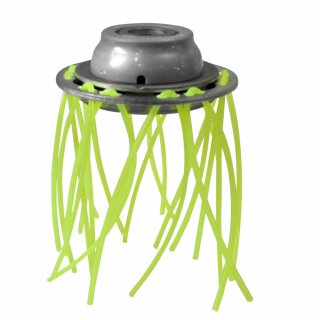 TOP EMPFEHLUNG: Metall Wildkrautbürste und Multi-Fadenkopf Tecomec OCP120, Mähkopf für 2 bis 12 Fäden, inkl. 3,3mm Mähfäden, werkzeuglos abschraubbarer Fadenträger, made in EU