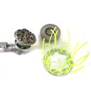 TOP EMPFEHLUNG: Metall Wildkrautbürste und Multi-Fadenkopf Tecomec OCP120, Mähkopf für 2 bis 12 Fäden, inkl. 3,3mm Mähfäden, werkzeuglos abschraubbarer Fadenträger, made in EU