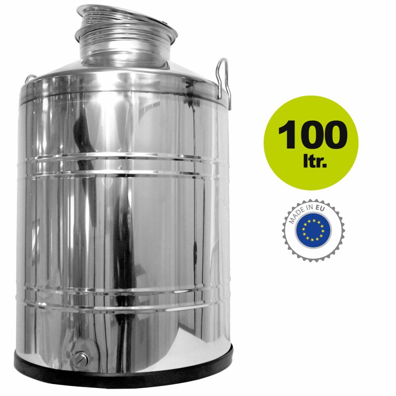 500K100 /  Transportkanne: Edelstahlkanne 100 Liter / Getränkefass für Lebensmittel, verschweißt