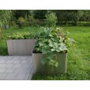 Hochbeet nach Maß - aus Metall KONFIGURIERBAR: "Corner 163" Hochbeet Edelstahl oder in Cortenstahl (rostig), runde Ecken, 163x163cm in verschiedenen Höhen (33cm, 50cm, 80cm), beliebig verlängerbar! (Versand kostenfrei *)