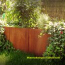 Hochbeet aus Metall - nach Maß KONFIGURIERBAR: Günstiges "Square 163" Hochbeet Edelstahl oder in Cortenstahl (edelrost / rostig), runde Ecken, 163x60cm in verschiedenen Höhen (33cm, 50cm, 80cm), beliebig verlängerbar! (Versand kostenfrei *)