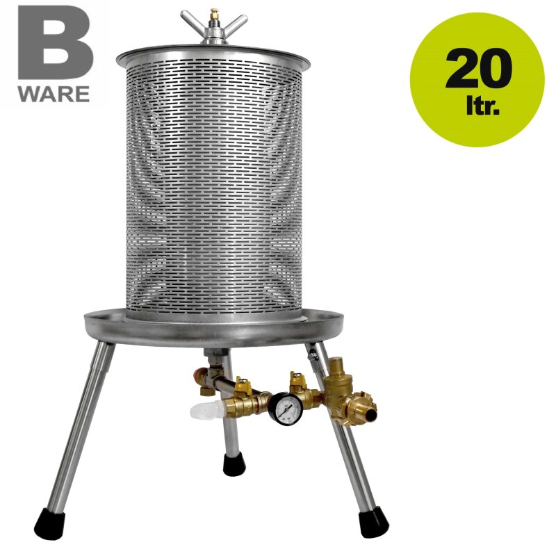 500FP20Inox-B-Ware /  Edelstahl Wasserdruckpresse 20 L; B-Ware Vorführmodel
