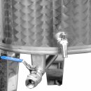 Edelstahl Branntweintank / Edelstahl-Fass 250 Liter Inhalt, mit Domdeckel und Füßen, inkl. Hahn (versandkostenfrei)*