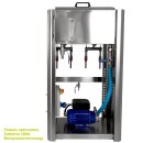 Flaschen-Abfüller für Pumpe: Profi Abfüllgerät 4 Stationen mit elektronisch gesteuertem Füllstands-Messer (steuert Pumpe), 230V, Falldruckfüller 14mm Edelstahl Standard-Füllventilen - Abfülleistung ca. 480 Ltr./Std., made in EU  (versandkostenfrei)*