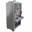 Flaschen-Abfüller für Pumpe: Profi Abfüllgerät 4 Stationen mit elektronisch gesteuertem Füllstands-Messer (steuert Pumpe), 230V, Falldruckfüller 14mm Edelstahl Standard-Füllventilen - Abfülleistung ca. 480 Ltr./Std., made in EU  (versandkostenfrei)*