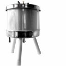 NEU - Mini Hydropresse: Wasserdruckpresse Frutty 6 Liter, Edelstahl Apfelpresse  / Obstpresse / Mostpresse, mit Spritzschutz, Tisch-Maischepresse für den Haushalt, mit professioneller Hydrodruck-Technik (nicht elektrisch)