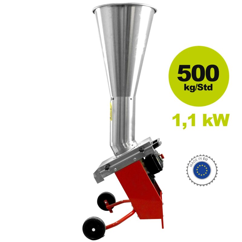 995 /  Elektrische Obstmühle / Obstmuser: Edelstahl-Obstmuser OME900, Leistung 900 kg/Std., 230V, Kernobst-Schneidmühle 1,5 kW  (versandkostenfrei)* 