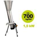 SET ANGEBOT: 20L Set ideal bis ca. 300kg Obst, bewährter Fischer 1,5kW Edelstahl Kernobst-Schneidemühle OME 700 + Fischer Hydropresse 20 Liter z.B. zur Apfelsaft-Herstellung (Versand kostenfrei *)