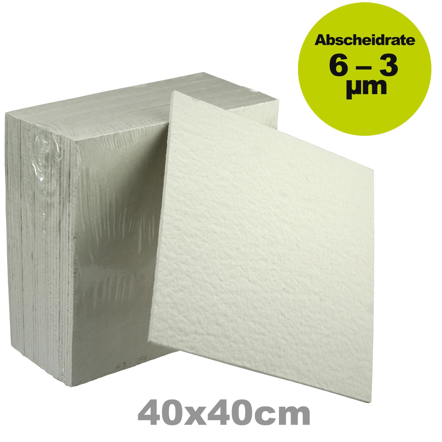 146953 /  Weinfilter: Filtrox Tiefenfilterschichten  3.0  - 6.0µm Filterschicht AF 50 (40x40cm) zur Klärfiltration Wein, Filterschichten Packung mit 25 Stück, , hergestellt in der Schweiz