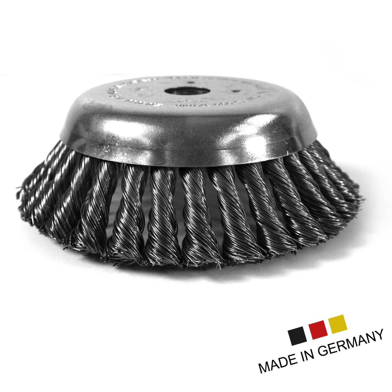 6-5625  Ratioparts Freischneider-Kegelbürste 155mm, Drahtbürste für 20,0mm,  Wildkrautbürste mit 30 Stahl-Zöpfe / 0,5mm Drähten,  Motorsense-Anschluss, made in Germany 	 
		 (Freischneider Kegelbürste, Unkrautbürste, Wildkrautbürste, 20mm)  
	