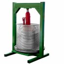 Obstpresse + Obstmühle  Hausmosterei SET-ANGEBOT  für ca. 300kg Äpfel: Obstpresse manuell hydraulisch, 23 Liter Kelter, lebensmittel-berührende Teile aus Edelstahl, Fischer OPRAH23 + Obstmühle Fruit-Shark als Lagerverkauf Set-Angebot (Versand kostenfrei*)