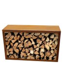 YERD CortenBOX 100: stabiles  Kaminholz-Regal...