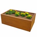 YERD CortenBOX 100: stabiles  Kaminholz-Regal  100x60x35cm,   Holzbox / Holzregal aus echtem Corten-Stahl (!), Holzlege Farbe Rost-Patina,  verschweißtes (!) Stahl-Regal für Feuerholz