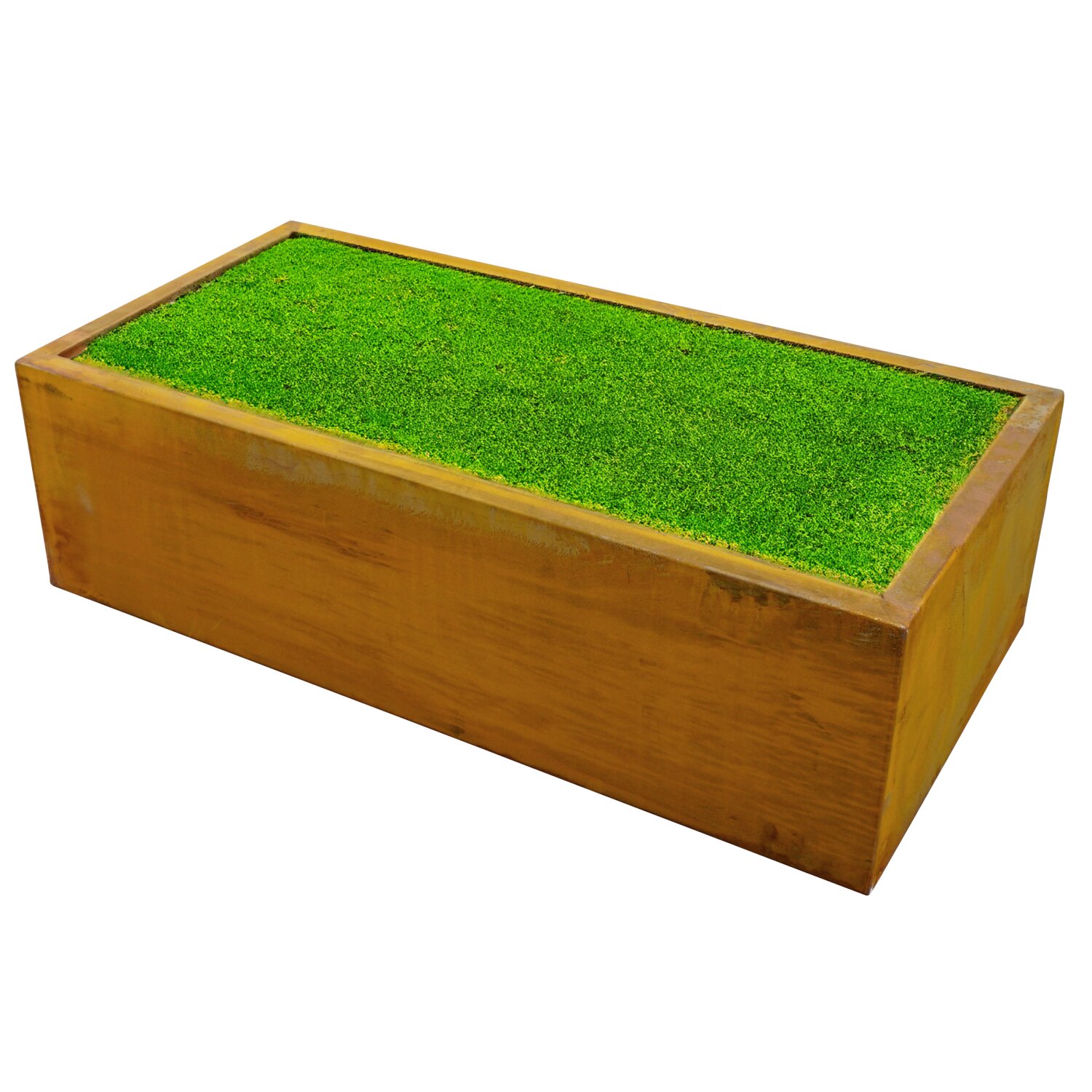3900120  YERD CortenBOX 120: Cortenstahl Beet-Einfassung 120x60x35cm, 35cm Hochbeet, echter 1,6mm Corten-Stahl (!),Farbe Rost-Patina, verschweißt - nicht verschraubt, witterungs-beständig, kann auch stehend als Brennholz-Regal verwendet werden 	 
		 (verwschweißtes Cortenstahl, Hochbeet , Beet, Einfassung,  Pflanzcontainer,  Kräuterhochbeet, Metall)  
	