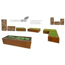 YERD CortenBOX 120: Cortenstahl Beet-Einfassung 120x60x35cm, 35cm Hochbeet, echter 1,6mm Corten-Stahl (!),Farbe Rost-Patina, verschweißt - nicht verschraubt, witterungs-beständig, kann auch stehend als Brennholz-Regal verwendet werden