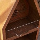 Terrassenfeuer / Grill-Kamin: YERD Grill Gartenkamin mit Schronstein / Feuerstelle BURNLEY, aus echtem 1,6mm  Corten-Stahl (!) in Edelrost, Höhe 1,8m,  mit Grillrost (Versand kostenfrei*)