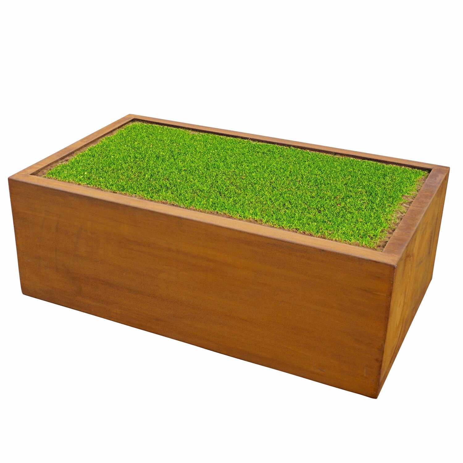 390100060  YERD CortenBOX 100: Cortenstahl Beet-Einfassung 100x60x35cm,  35cm Hochbeet aus echtem 1,6mm Corten-Stahl (!), Farbe Rost-Patina, verschweißt - nicht verschraubt, witterungs-beständig, kann auch stehend als Brennholz-Regal verwendet werden 	 
		 (verschweißter  Cortenstahl, Hochbeet , Beet, Einfassung, Pflanzcontainer,  Kräuterhochbeet, Metall)  
	