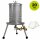 Die bewährte Fischer Edelstahl Hydropresse INOX: 20 Liter, Kelter / Apfelpresse / Edelstahl Obstpresse mit Wasserdruck-Antrieb, nur bei Fischer mit zusätzlichem Druckminderer (!),  inkl. Presstuch (versandkostenfrei)*
