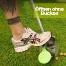 YERD RO4L  Rollsammler für Nüsse, 4L Rollkorb, inkl. robustem Alu-Teleskopstiel, Nuss-Sammler ideal für Haselnüsse und Walnüsse u.v.m., Fallobst-Sammler mit praktischer Entleerungs-Klappe und Transportbeutel