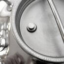 Fischer-Lahr® POLISHLINE Edelstahl-Transportkanne 25 Liter, Getränkefass für Lebensmittel, Hochglanz poliert, 18/10 AISI 304, Edelstahlkanne geschweißt (!), Behälter ideal für Branntwein, Öliven-Öl, Balsamico Essig, Milch, Federweißer, Most, Wein u.s.w.