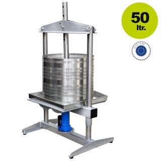 Obstpresse manuell hydraulisch: Edelstahl,  50 Liter Obstpresse / Beerenpresse (Traubenpresse)  / Honigpresse / Apfelpresse OPRIH51, manuell hydraulisch, 5t Pressdruck, verbesserstes Modell v2024 (versandkostenfrei)*