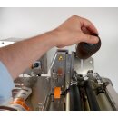 Etikettierer 2in1 rund und eckig: Halbautomatischer Flaschen-Etikettierer Easy  Q MEGA12 für zylindrische und quadratische Flaschen und Behälter / Olivenöl-Flaschen / Dosen etc, Etikettiermaschine auch für PET Flaschen (versandkostenfrei)*