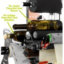 Etikettierer 2in1 rund und eckig: Halbautomatischer Flaschen-Etikettierer Easy  Q MEGA12 für zylindrische und quadratische Flaschen und Behälter / Olivenöl-Flaschen / Dosen etc, Etikettiermaschine auch für PET Flaschen (versandkostenfrei)*