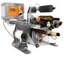 Etikettierer 2in1 rund und eckig: Halbautomatischer Flaschen-Etikettierer Easy  Q MEGA12 für zylindrische und quadratische Flaschen und Behälter / Olivenöl-Flaschen / Dosen etc, Etikettiermaschine auch für PET Flaschen (versandkostenfrei)*