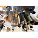Etikettierer 2in1 rund und eckig: Halbautomatischer Flaschen-Etikettierer Easy  Q MEGA12 für zylindrische und quadratische Flaschen und Behälter / Olivenöl-Flaschen / Dosen etc, Etikettiermaschine auch für PET Flaschen (versandkostenfrei)*
