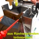 Kleine Beerenmühle: manuell /  Handbetrieb,  BM7 mit 7 ltr. Edelstahltrichter, speziell  zum Maischen von Beeren und Trauben, Traubenmühle mit Quetschwalzen aus lebensmittelechtem Kunststoff