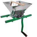 Kleine Beerenmühle: manuell /  Handbetrieb,  BM7 mit 7 ltr. Edelstahltrichter, speziell  zum Maischen von Beeren und Trauben, Traubenmühle mit Quetschwalzen aus lebensmittelechtem Kunststoff