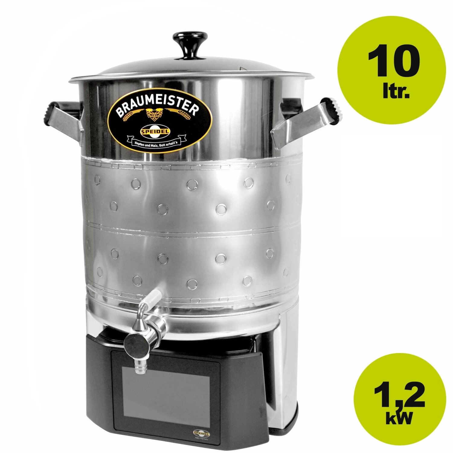 47010-30  Speidels Braumeister 10 L Plus  Heimbrau-Anlage, mit Kühlmantel, Wlan  (aktuelles Modell), voreingestellte oder individuelle Rezepte steuerbar, Firmware-Updates und Steuerung per WIFI über Handy oder PC (versandkostenfrei)* 	 
		 (Speidel, Braumeister, 20 L Plus, 4250517515870)  
	