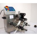 Elektrischer Flaschen-Etikettierer FX10, mit einstellbarem Anpressdruck (ideal für PET), optional mit Steuer-Sensor für transparente Etiketten,  bis zu 700 Flaschen/Std, made in EU (Versand kostenfrei *)