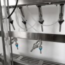 Vakuum-Füllmaschine: Abfüllgerät Vacu-Control-6, Profi Vakuumabfüller, Edelstahl Flaschenfüller 6-stellig - 4x Standard-Ventil + 2x Mignon Ventil  (für Flakons, Miniflaschen o.ä.), 600 Flaschen/Std unterschiedlicher Größe, made in EU (versandkostenfrei)*