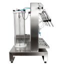 Vakuum-Füllmaschine: Abfüllgerät Vacu-Control-6, Profi Vakuumabfüller, Edelstahl Flaschenfüller 6-stellig - 4x Standard-Ventil + 2x Mignon Ventil  (für Flakons, Miniflaschen o.ä.), 600 Flaschen/Std unterschiedlicher Größe, made in EU (versandkostenfrei)*