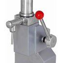 Manueller Dosierfüller  50 ML, zum Dosieren von Honig, Kosmetika, Öl usw., dosierbar von 5-50ml pro Stoß (einstellbar per Justrierschraube), Abfüller mit 10 L Trichter, Edelstahl  (Versand kostenfrei)