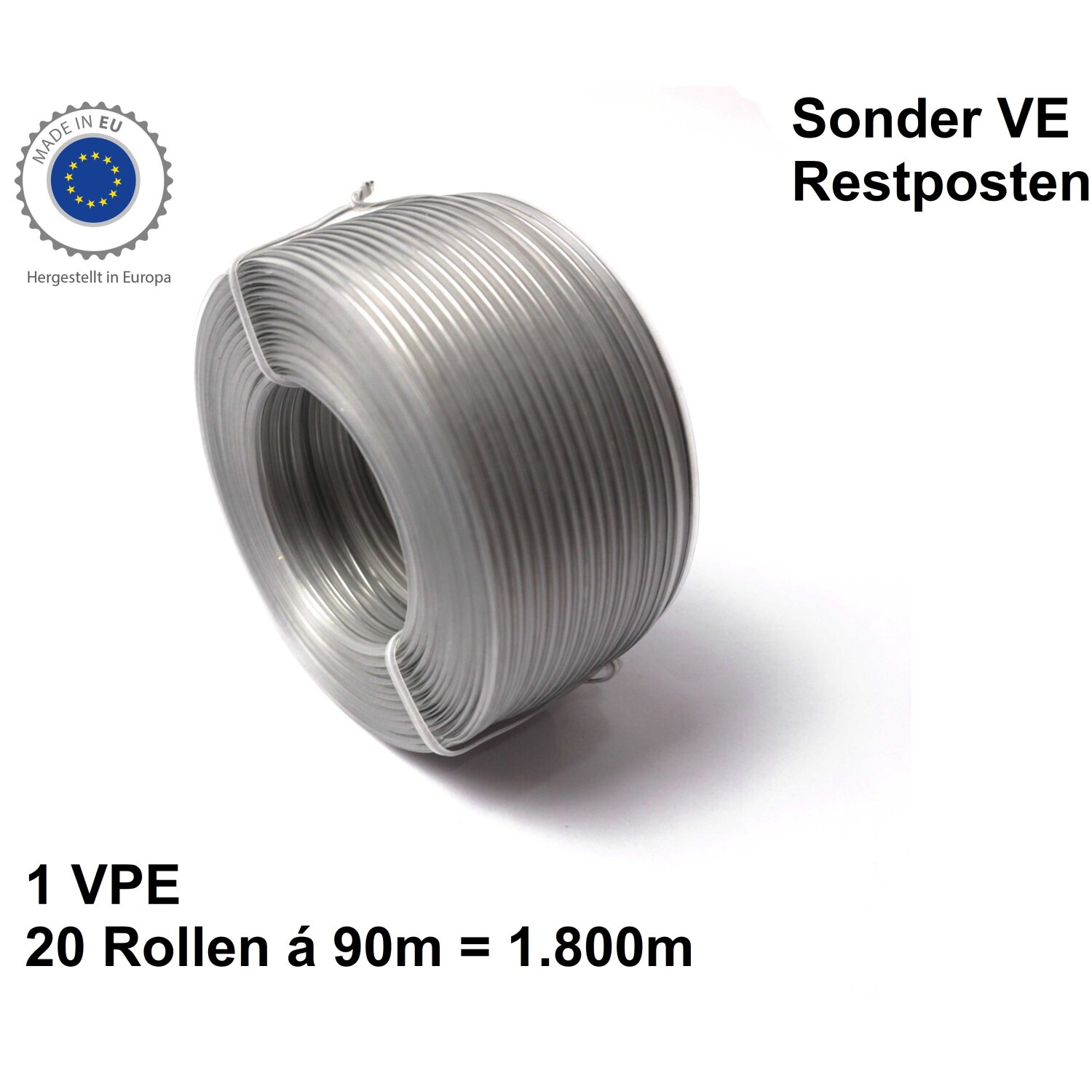 KV3W03-20er  Fotoabbaubare Drahtrollen für VOLPI Akku Bindegerät 260KV3 / KV4 - 1 Karton mit 20 Stück 	 
		 (Reben-Bindedraht, Fotoabbaubare Drahtrollen für VOLPI Akku Bindegerät KV3 KV4 KV5)  
	