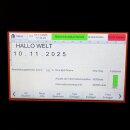 Ink-Jet Drucker mit Band P180E 12,7 mm berührungsloses bedrucken  von Deckel auf Konserven, Gläser, Dosen & Verpackungen, Tintenstrahl-Printer für Mindeshaltbarkeits-Datum (MHD) & Chargen-Nummern auf fettfreie Oberflächen von Metall etc, Druckhöhe 12,7 mm