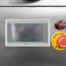 Automatische Fischer-Lahr® Tisch-Etikettier-Anlage GST212T, für Vorder- und Rück-Etikett, für zylindrische o. konische Behälter, äußerst robuster & schwerer (!) Maschinenbau in Industrie-Qualität, pneumatische Anpressung,  230V (Versand kostenfrei*)