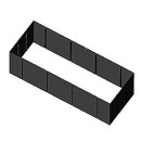 Hochbeet aus Metall - nach Maß  Günstiges "Square  200" Hochbeet Edelstahl 200x100cm  in Höhe 80cm, beliebig verlängerbar! (Versand kostenfrei *)