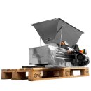 SONDERPOSTEN:  Abbeermaschine Edelstahl mit Elektro-Motor, FISCHER-LAHR Sondermodell TA1500EL, mit Förderschnecke im großen Trichter, 230V, 1500kg Trauben pro Std., Walzen Alu , (!) Sonderausführung -  nur so lange Vorrat reicht (!), Versand kostenfrei*
