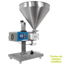 Dosierfüller Fischer-Lahr® FüllTronic 9-X, Abfüller für Creme und Gel, Zahnradpumpe, 50-18.000cP, Edelstahl, mit Touchscreen, Auslösung per Lichtschranke, Fußschalter o. autom. Zeitintervall, Ansaug-Schlauch o. optionalem Trichter  (Versand kostenfrei*)