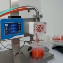 Dosierfüller Fischer-Lahr® FüllTronic 9-X, Abfüller für Creme und Gel, Zahnradpumpe, 50-18.000cP, Edelstahl, mit Touchscreen, Auslösung per Lichtschranke, Fußschalter o. autom. Zeitintervall, Ansaug-Schlauch o. optionalem Trichter  (Versand kostenfrei*)